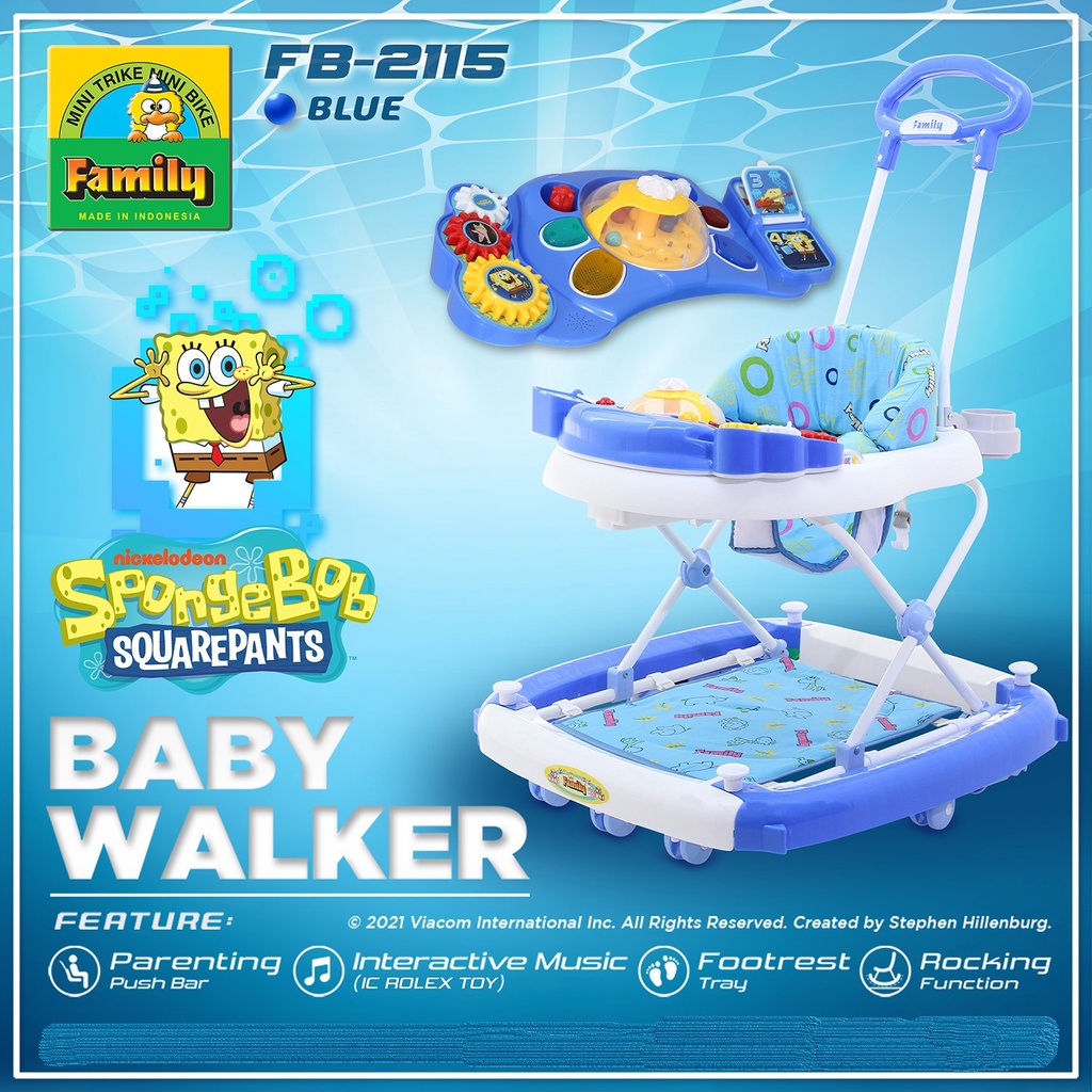 FAMILY Baby Walker FB 2115 Ayun Mainan Musik Lampu Rolex Family FB2115