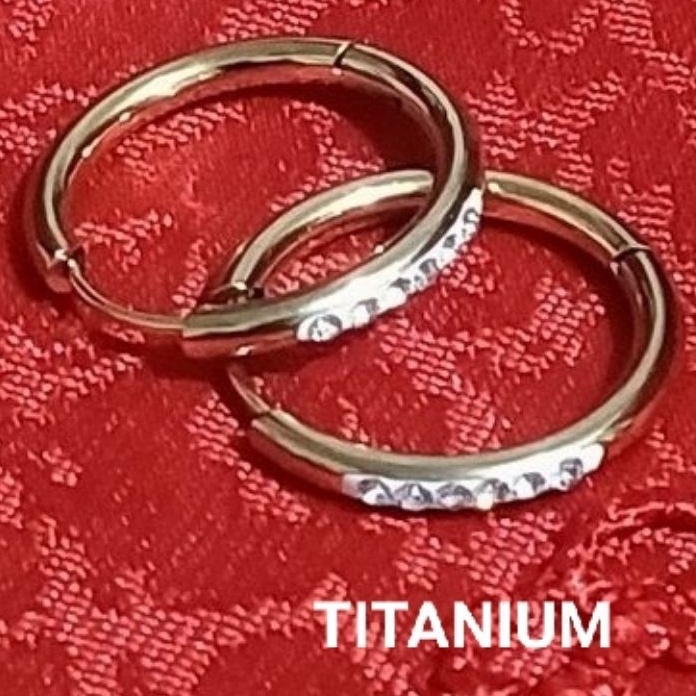 Anting Titanium Model Hoop Bulat Kecil