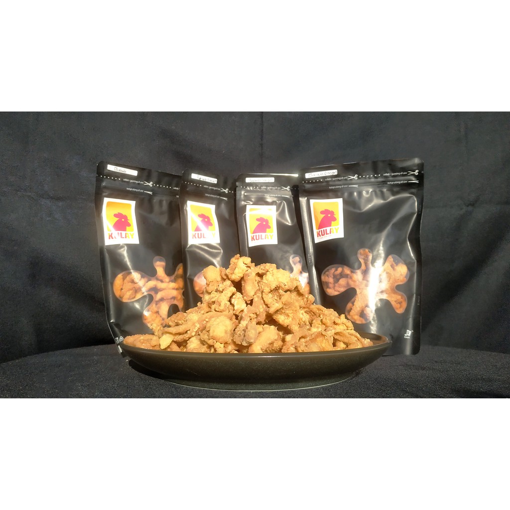 

Cemilan Kekinian Kulit Ayam Kulay 80gr Jajanan enak