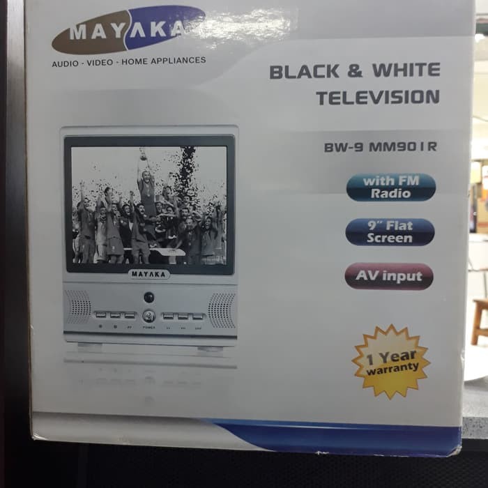 new TV TABUNG HITAM PUTIH 9 INCH AV INPUT + RADIO kualitas terbaik