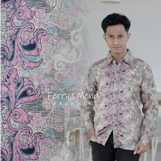 Kemeja batik pria modern / kemeja kondangan / kantor / kerja