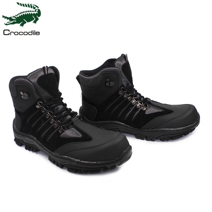 sepatu pria boots crocodile hauler safety hitam sepatu haiking tracking outdoor murah