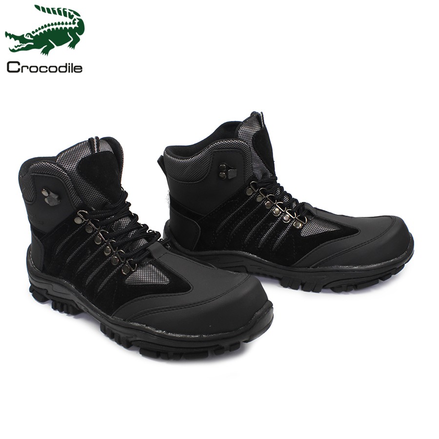 SM88 - Sepatu Bots Sefty Pria Crocodile Hauler Hitam Boots Safety Tracking Gunung Spatu Outdoor