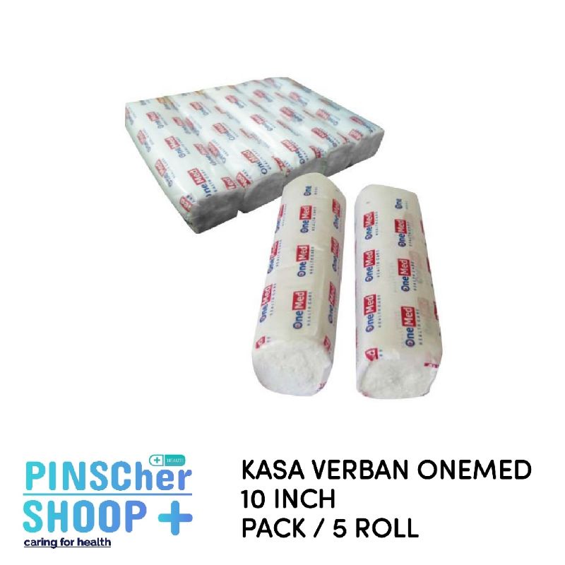 Verban Kasa Perban 10cm x 4yard OneMed Pack 5 Roll