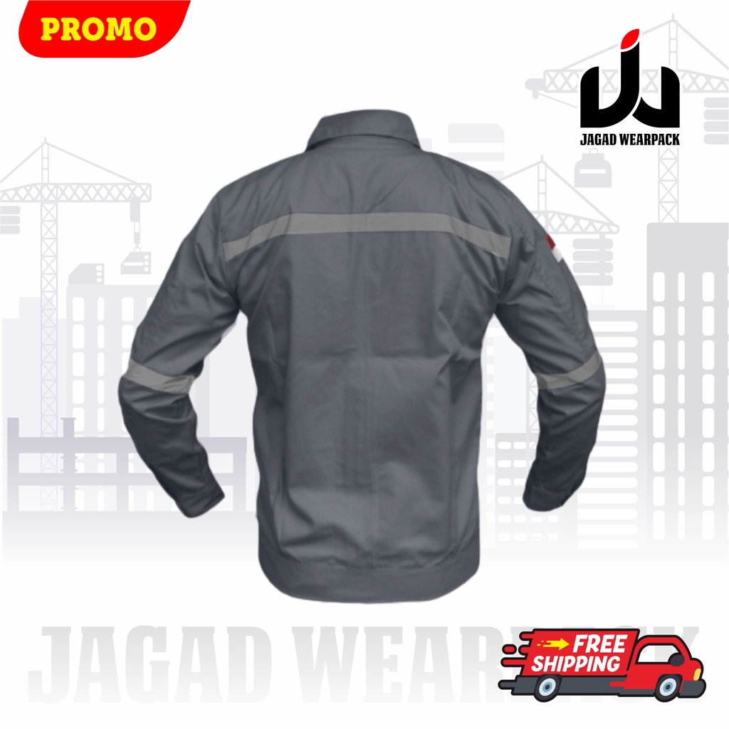 Wearpack safety Terbaru Bahan American Drill Premium Warna Polos