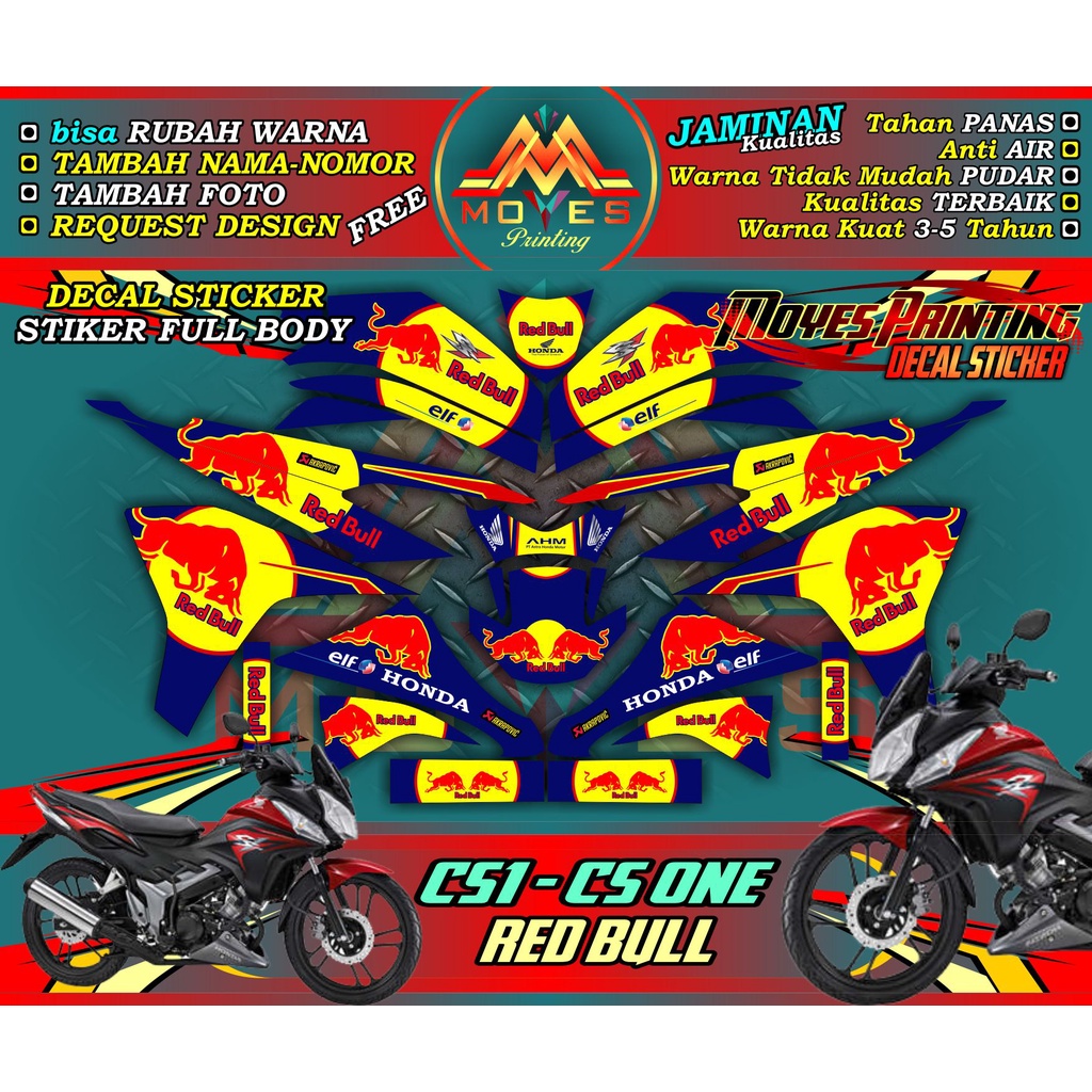 Decal Cs 1 Cs One Fullbody / Decal Dekal Motor Cs 1 Cs One Full blok kit Decal Stiker Fullbody Motor