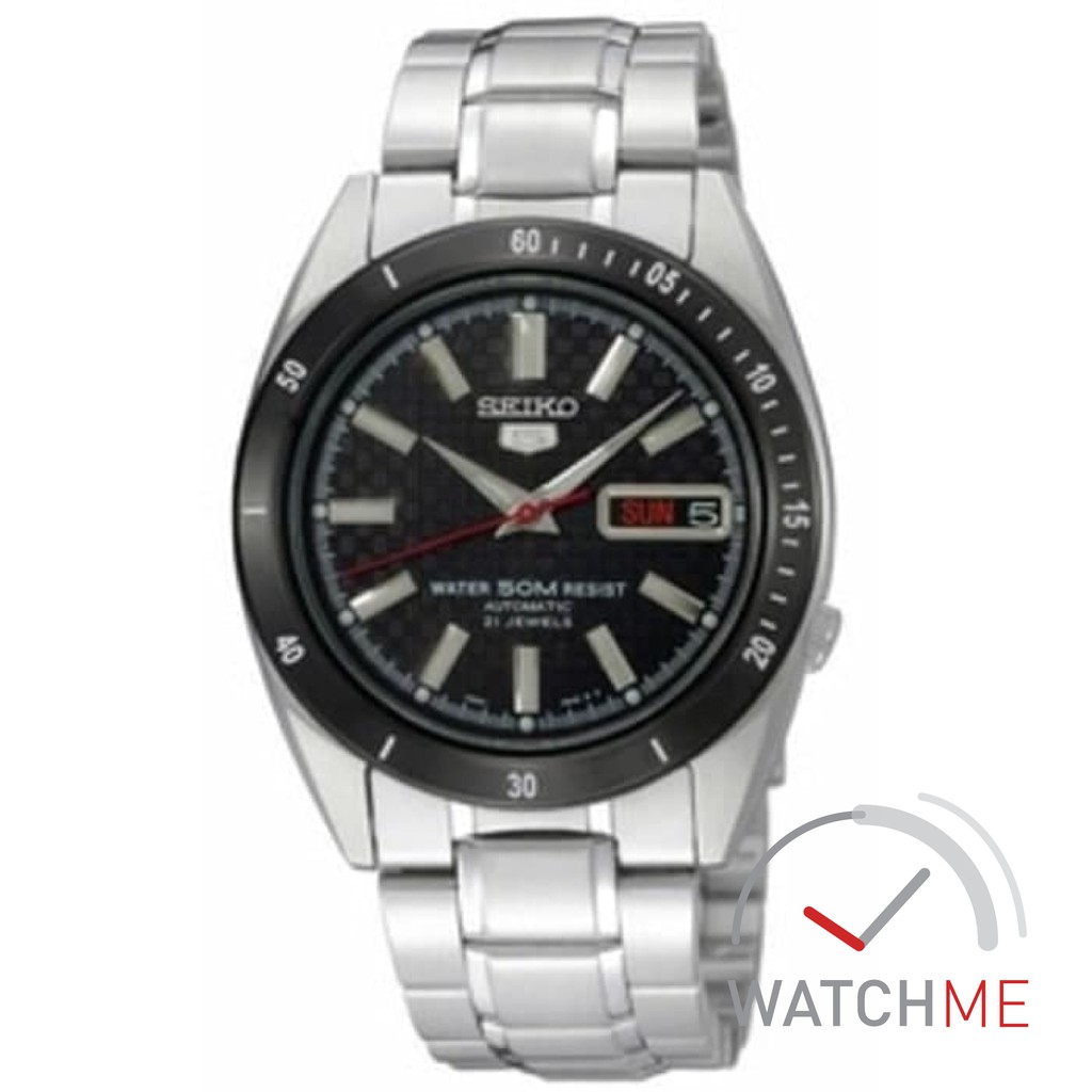 Jam Tangan Seiko 5 SNKF51K1 Automatic Black Dial 50m Stainless Steel Original Bergaransi