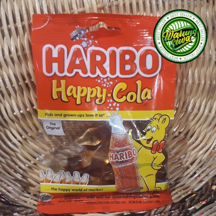 

Haribo happy cola ukuran kecil 80 gram