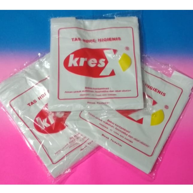 SIAP KIRIM!!! Plastik Kresek Warna Putih Merk Kres-X Uk Kecil ( 15 )