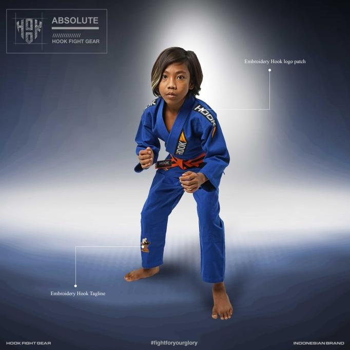 Gi BJJ Anak Hook Fight Gear, Gi Jiujitsu Anak, BJJ Gi Anak Hook .