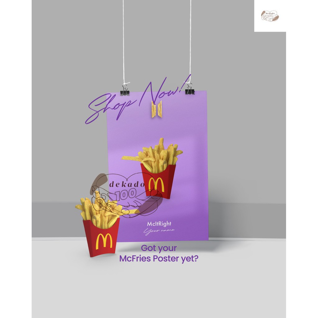 

Poster BTS x McD McFries McItRight A3 CUSTOM NAMA