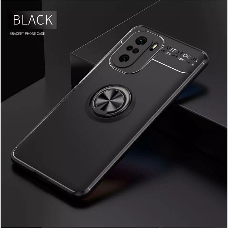 Case Xiaomi Poco F3 / Redmi K40 Softcase Ring Stand Autofocus Original