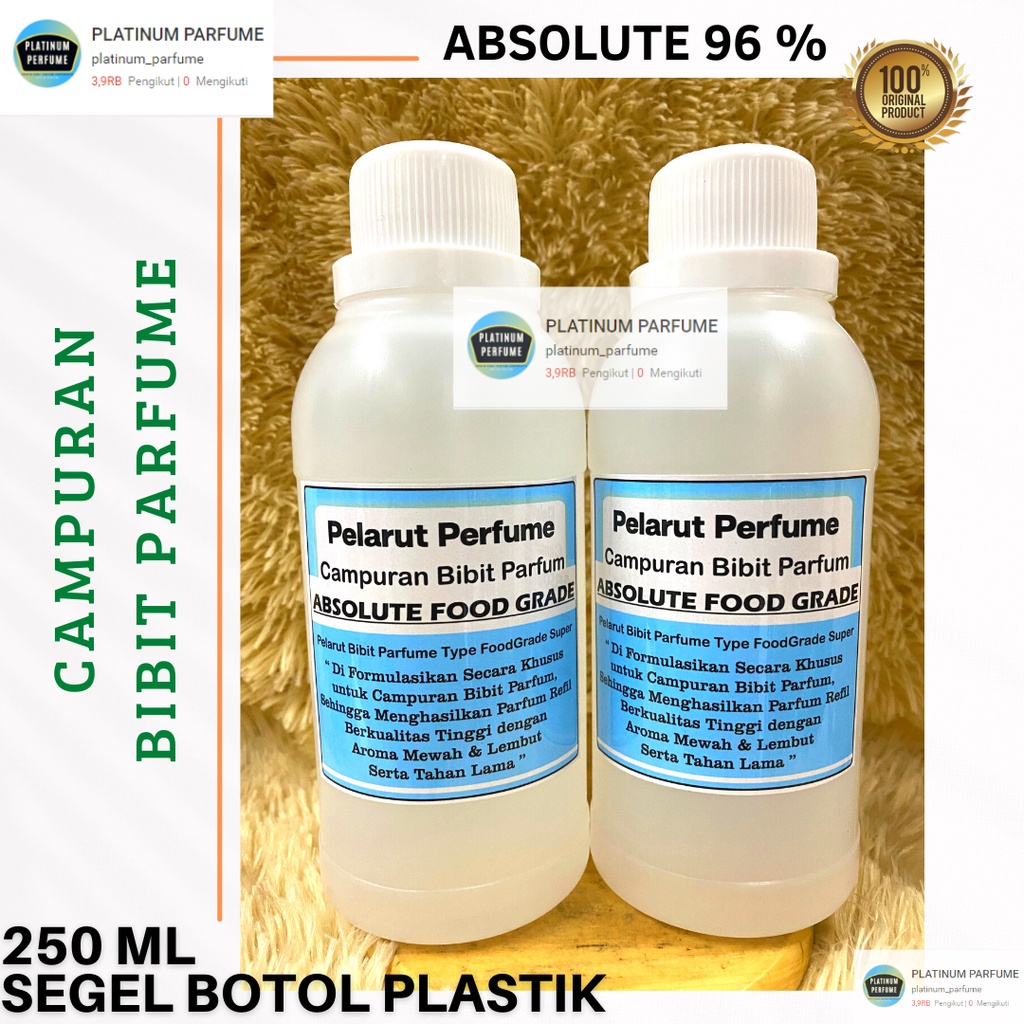 Campuran Bibit Parfum - Pelarut Bibit Parfum ABSOLUTE FOODGRADE SUPER 96 % - Gratis Bubble Wrap