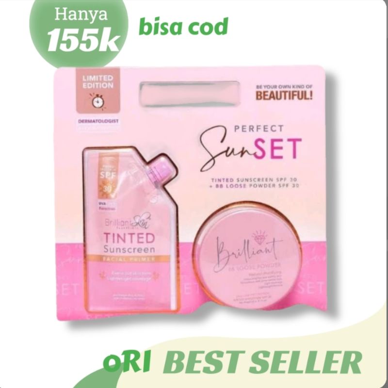 BRILLIANT SKIN PAKET TINTED Primer perfect Sunset/sunscreen/ skincare