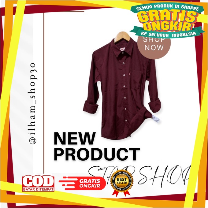 Style Outfit Bagus Murah / ilham_shop30Kemeja Levis Pria lengan panjang / Kemeja Panjang Import Orig
