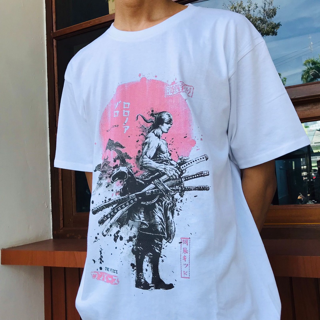 Kaos Zoro The Pirate Hunter New Casual Anime Manga One Piece Premium Unisex