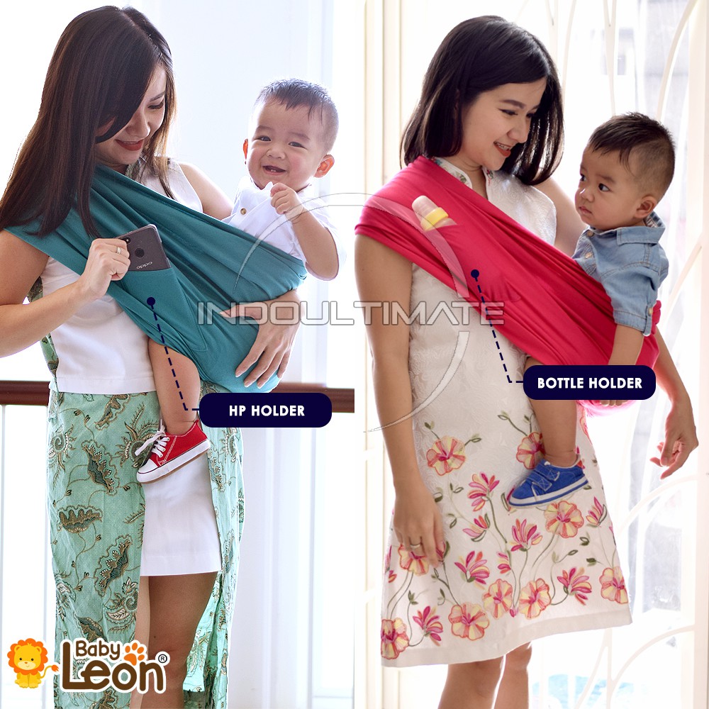 BABY LEON Gendongan Bayi Kaos BY44-GREEN Tosca / Gendongan kaos Geos gendongan bayi baby murah