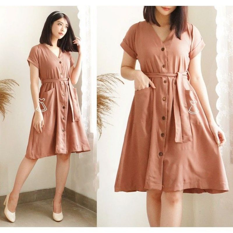 Dress busui fredly korean style daster andin kekinian