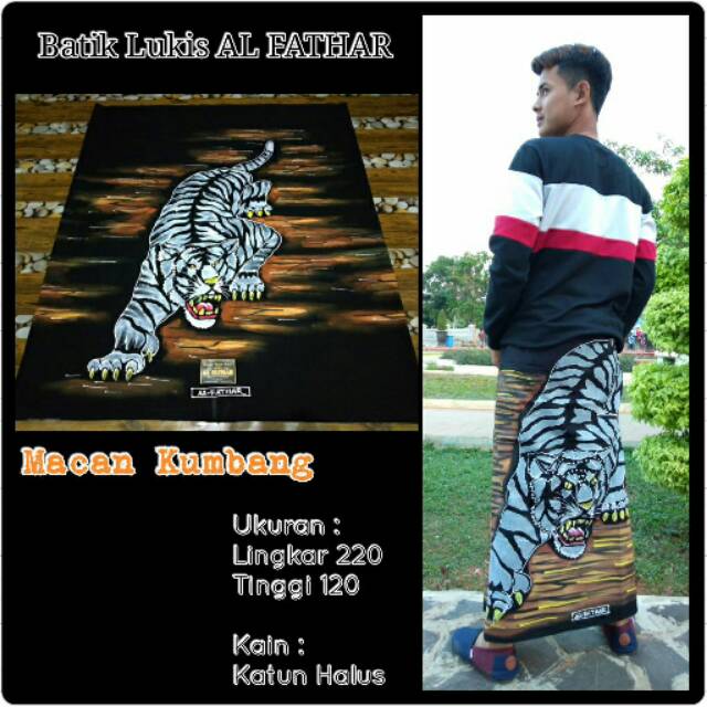 Sarung Batik Lukis Al Fathar Motif Macan Kumbang