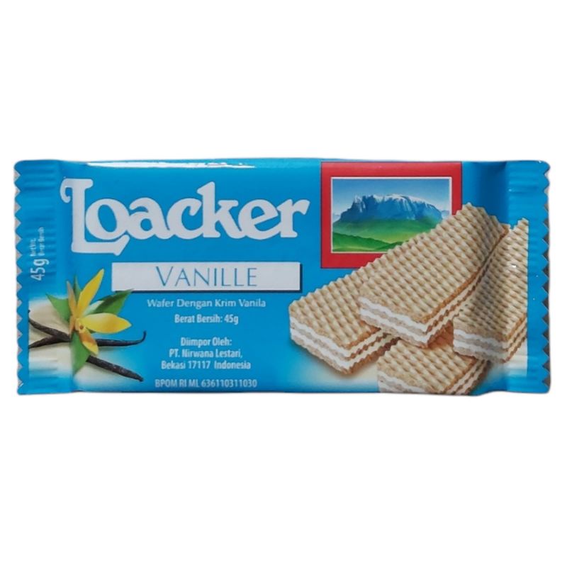 Loacker Wafer Vanilla 45 gr | Loacker Wafer