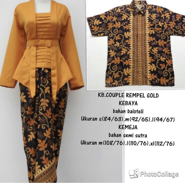 KEBAYA KUTUBARU COUPLE PITA / BATIK COUPLE