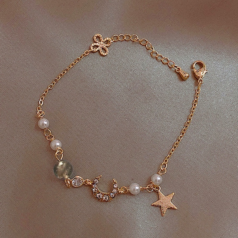 Gelang Titanium Wanita Anti Karat Kristal Bunga Kupu Desain Ins Korea Bangle Perhiasan Aksesoris-#2