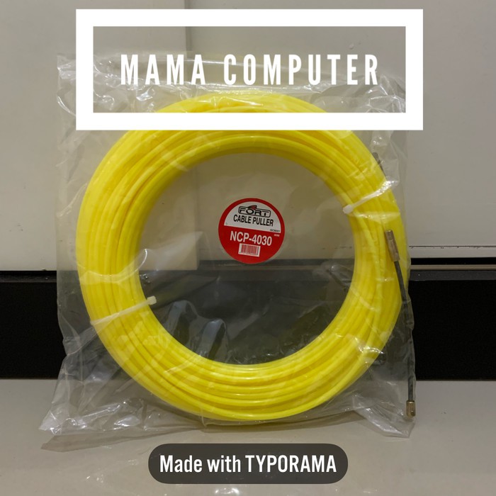 Nylon Cable Puller Penarik Kabel NCP-4030 30 Meter Kuning Merk FORT