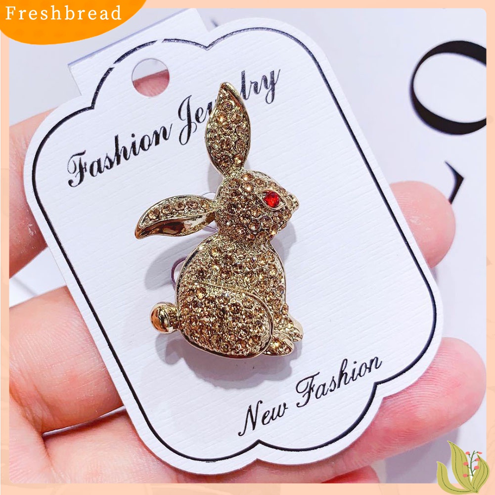 [ TERLARIS]Women Rhinestone Inlaid Fox Butterfly Rabbit Animal Brooch Pin Corsage Jewelry