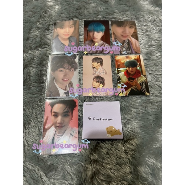 [Ready Stock] Photocard Suga PERSONA 1 2 3 MOTS7 Ver4 LY HER L HER E MCB CLUE Yoongi Pizza Official 