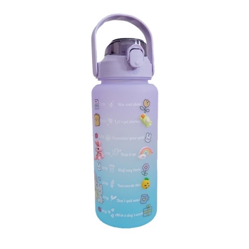 Botol Minum Rainbow Gradasi FOOD GRADE Free Sticker Lucu