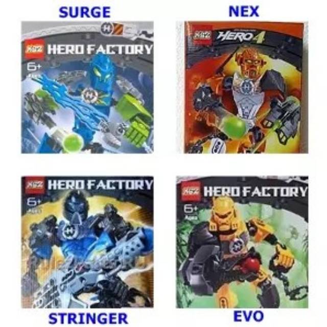 Mainan Robot Rakit Hero 4 - HERO FACTORY - STRINGER - EVO - SURGE -NEX