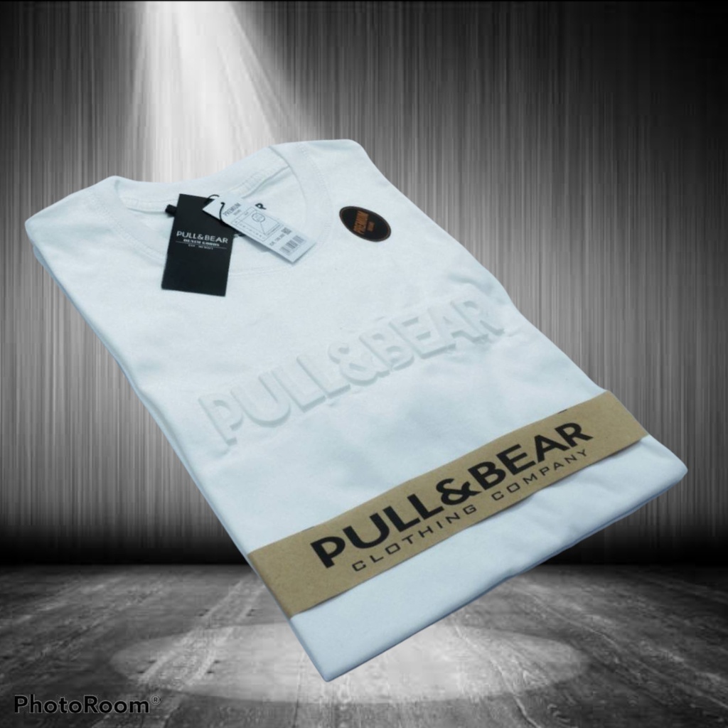Kaos Pull&Bear Embos pria/T Shirt Pull&Bear Original/Kaos Pull&Bear Pria