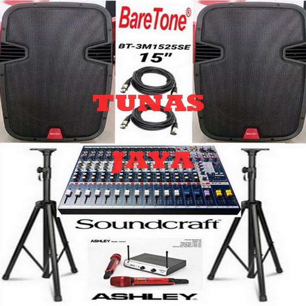 Paket SoundSystem Karaoke Baretone BT-3M1525SE - 15 inch Original GARANSI RESMI