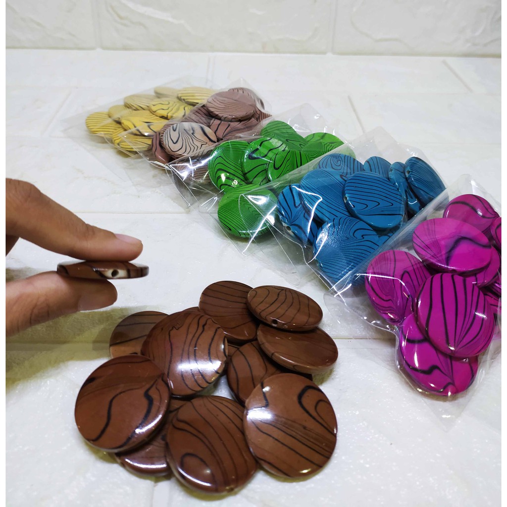 (1 lusin ) Water Printing Ornamen - Bahan Anting kalung Etnik