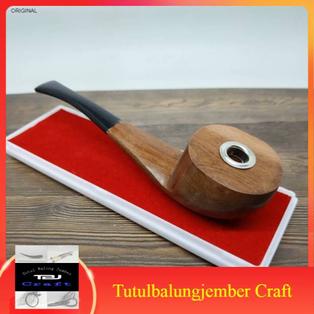Pipa Rokok Once kombinasi kayu nagasari dan tanduk Kerbau Asli Original TBJcraft