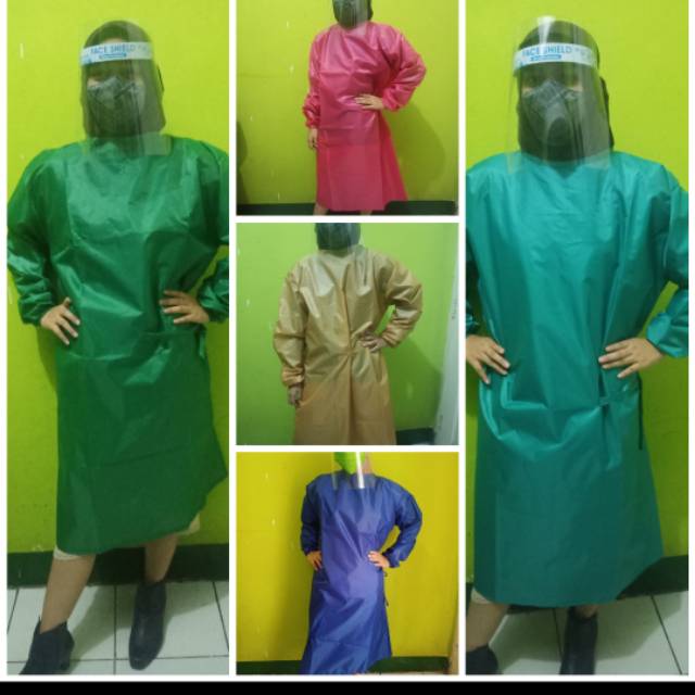 Baju surgical gown/baju ok/bahan parasut bisa dicuci