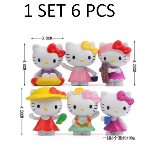 Topper Cake Hello Kitty Hiasan Ultah Kue Ulang Tahun Dekorasi Penghias