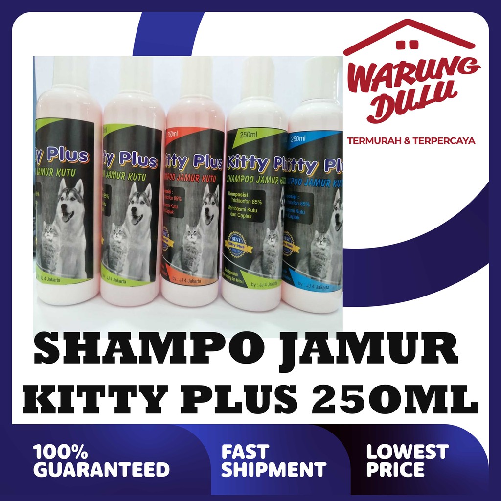 SHAMPOO KITTY PLUS JAMUR KUTU 250ML (Anjing/Kucing)