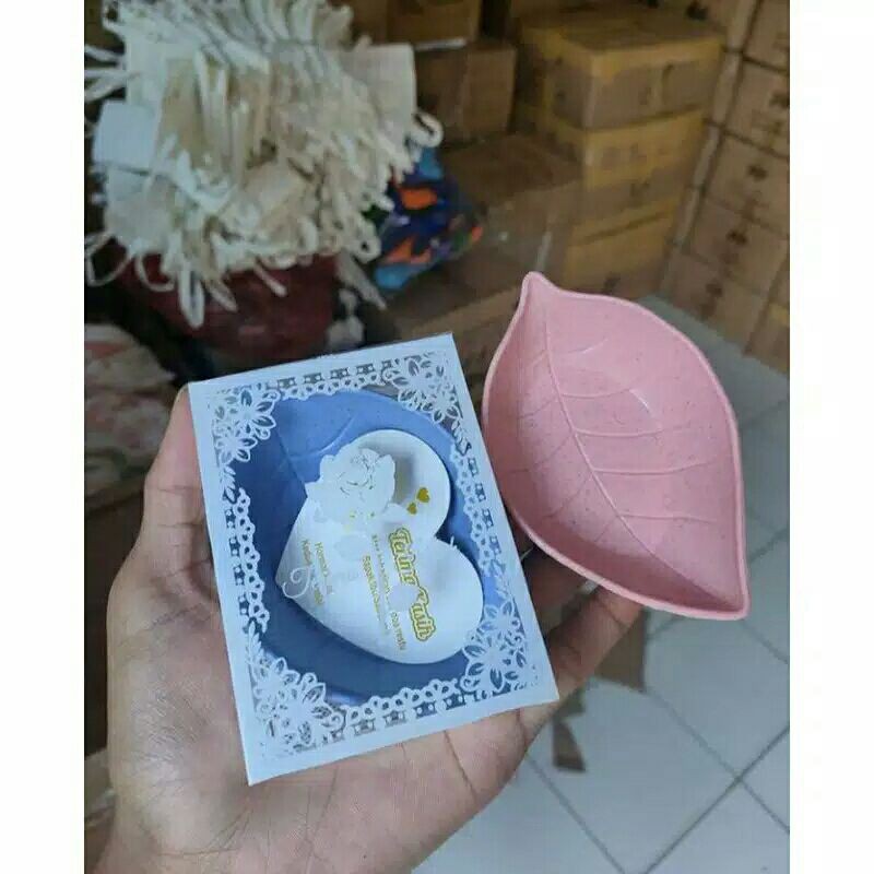 souvenir mangkok daun mini mangkok mini kemas box plus thanks card