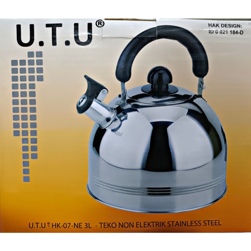 Teko Bunyi / Poci / Kettle / Cerek Stainless Steel Merek U. T. U Ukuran 3 Liter - 5 Liter - 7 Liter