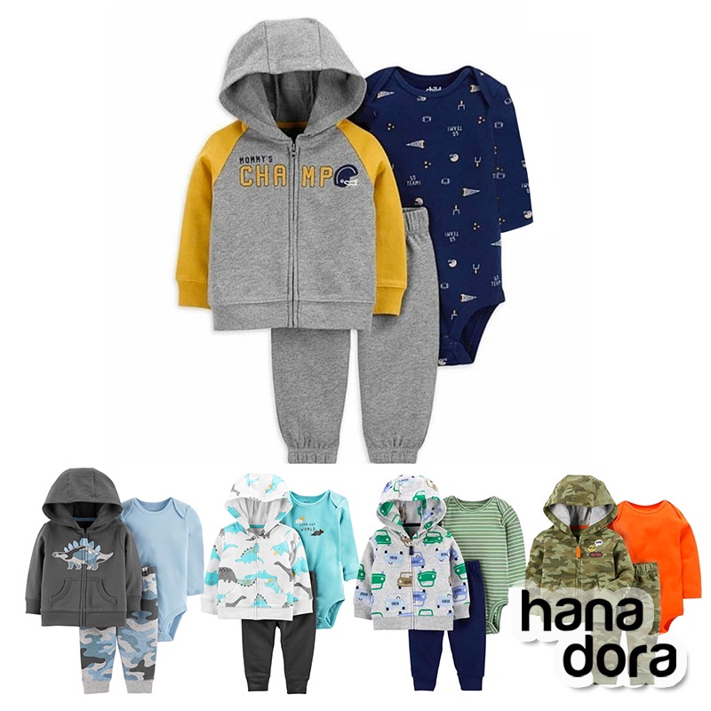 3-Piece Jacket Set Boy - Set Jumper Jacket Bayi Import