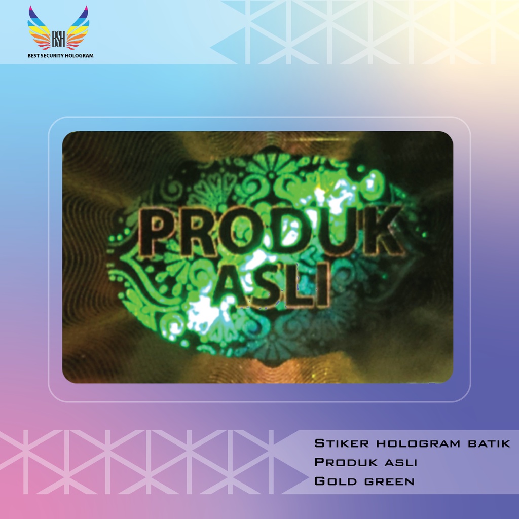 

Stiker Hologram Produk Asli Stiker Segel Box Batik Hijau Non Temper