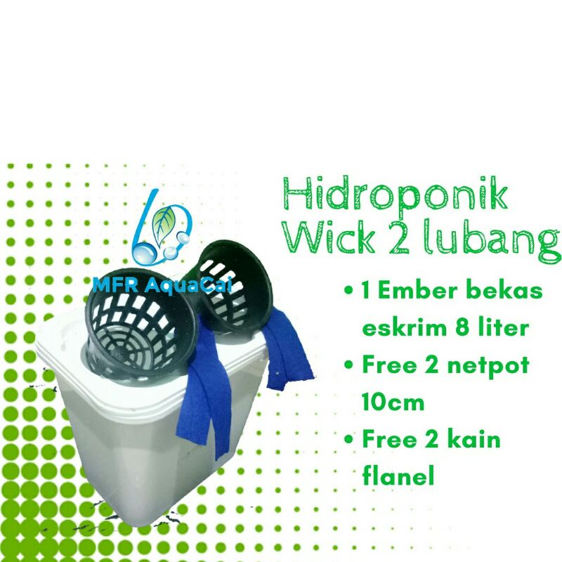 TERMURAH Dutch Bucket Hidroponik - Wick System - Hybrid