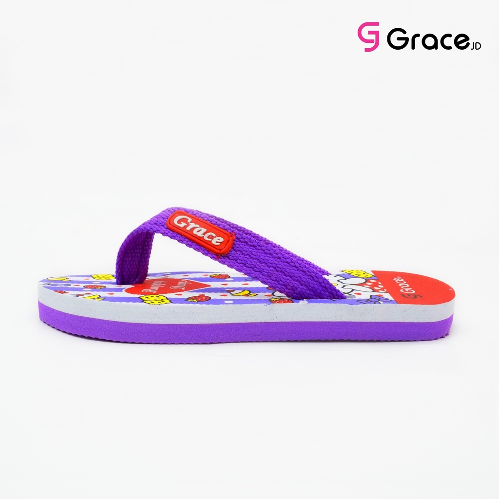 GRACE [NOIR TP HELLO KITTY] 26-35/ Sandal Jepit Anak Perempuan/ Sendal Jepit Spon Teplek Anak Cewek