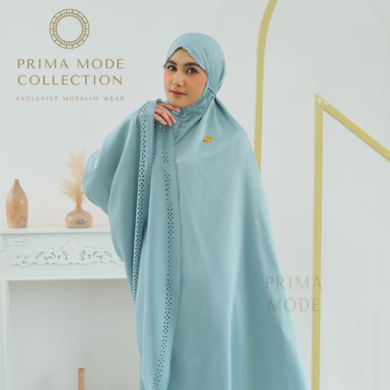 Mukena Dewasa Silky Daily Lasercut 2in1 Chain Series Aleesa Tas Rantai Aleena