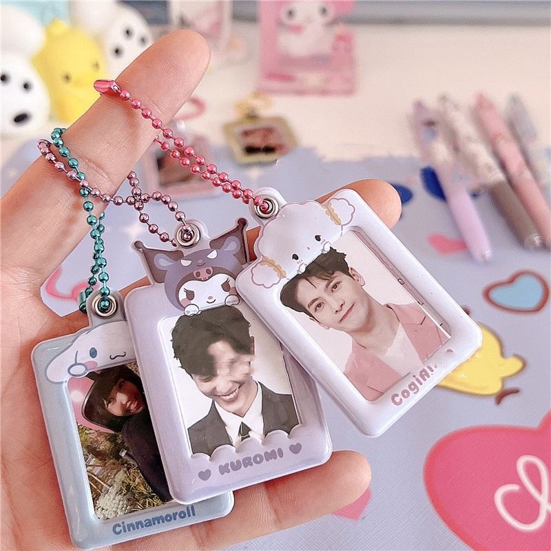 Dompet Kartu Mini Motif Kartun Sanrio Lucu Ukuran 1 Inci Dengan Rantai
