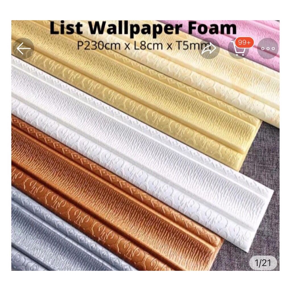 List Wallpaper Foam List Border 230x8cm tebal 5mm kode04