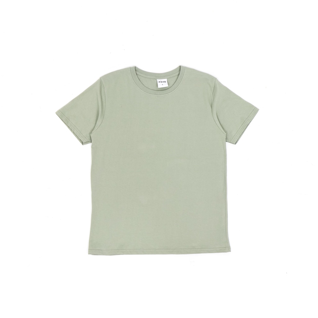 ZION Basic Kaos Polos Cotton Combed 24s - Sage Green