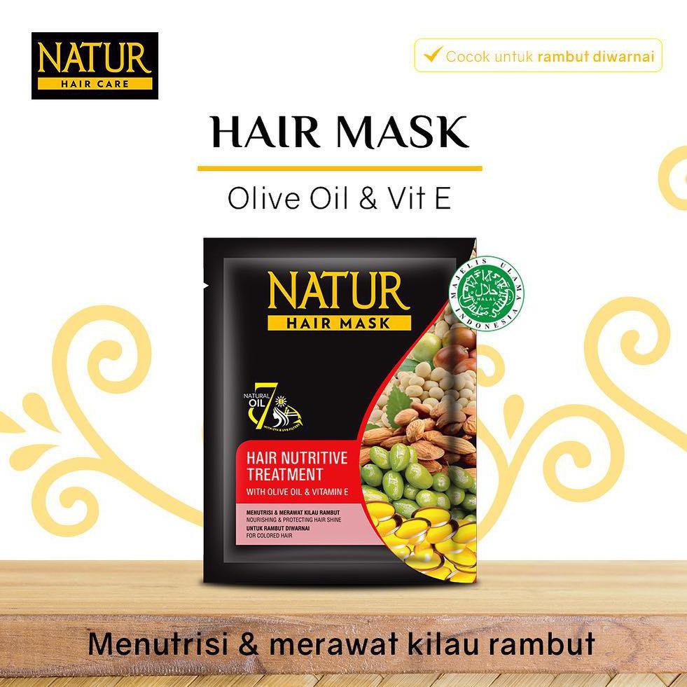 RADYSA - Natur Hair Mask 22,5GR Sachet BPOM / Natur Masker Rambut