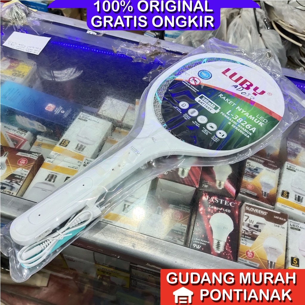 Raket Nyamuk Luby L-3826 Sentrum nyamuk kuat dan tahan lama